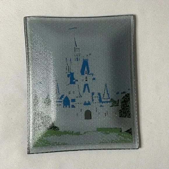 Vintage Walt Disney World Glass Ashtray Change Tray 1970’s Castle - Picture 7 of 9